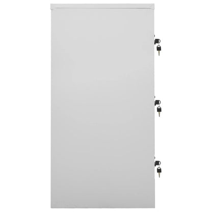 Armadietto con Chiave Grigio Chiaro e Blu 90x45x92,5 cm Acciaio - homemem39