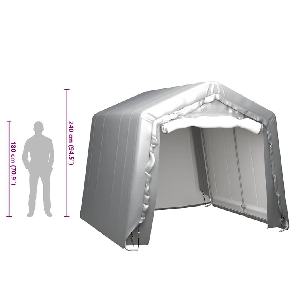 Tenda Capannone 300x300 cm Grigio Acciaio