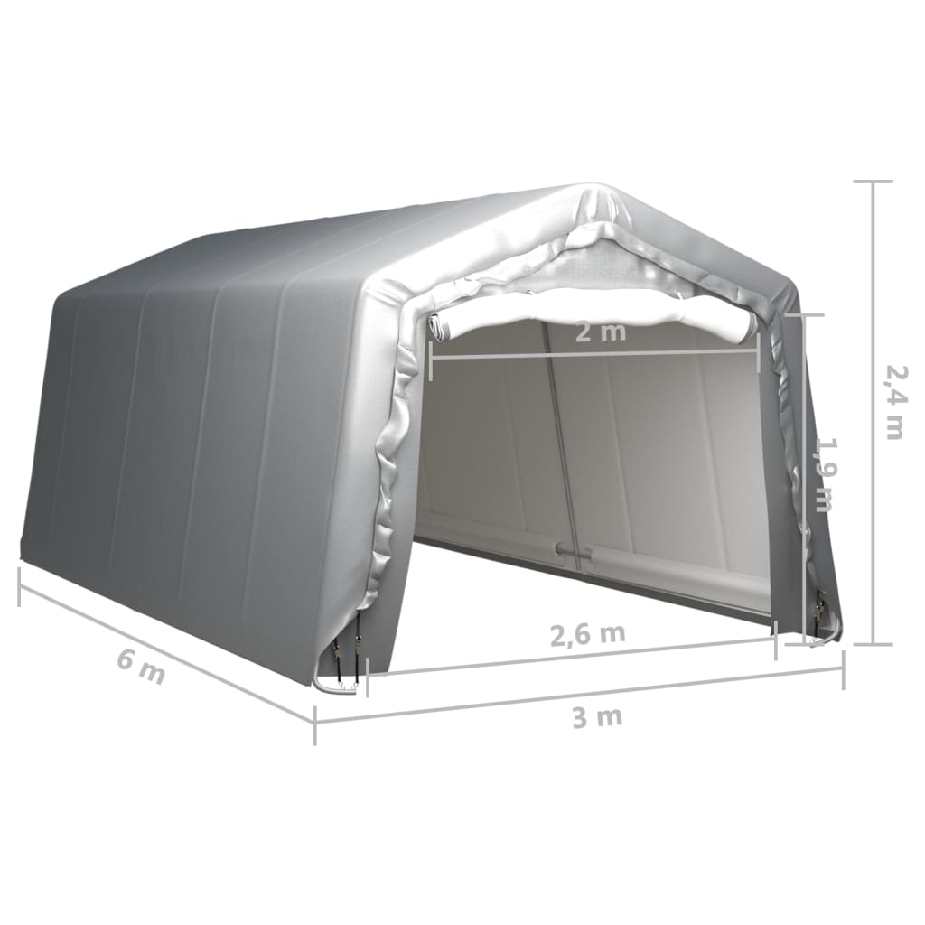 Tenda 300x600 cm Grigio Acciaio - homemem39