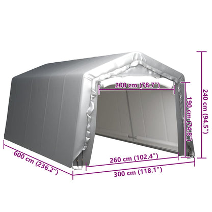 Tenda 300x600 cm Grigio Acciaio - homemem39