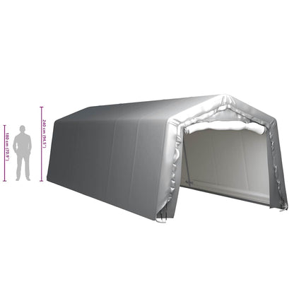Tenda Capannone 300x900 cm Grigio Acciaio