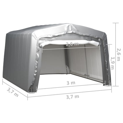 Tenda Capannone 370x370 cm Grigio Acciaio