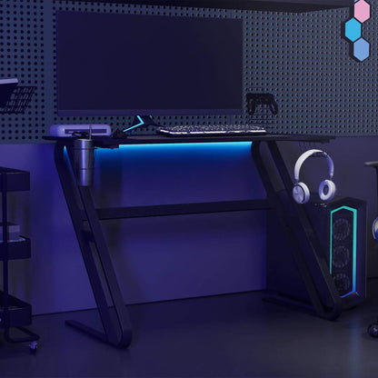 Scrivania da Gaming con Gambe a ZZ Nera 110x60x75 cm - homemem39