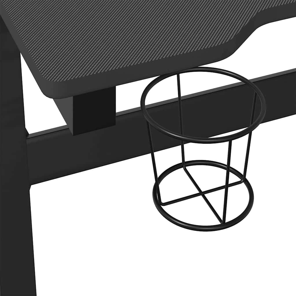Scrivania da Gaming con LED e Gambe a Z Nera 90x60x75 cm - homemem39
