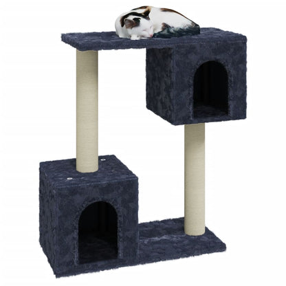 Albero per Gatti con Tiragraffi in Sisal Grigio Scuro 60 cm - homemem39