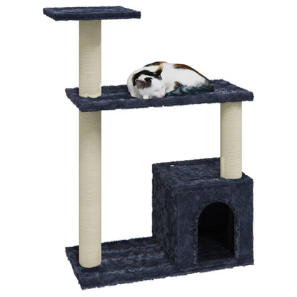 Albero per Gatti con Tiragraffi in Sisal Grigio Scuro 70 cm - homemem39