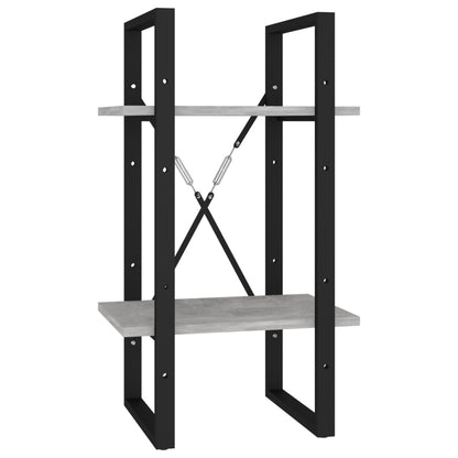 Libreria 2 Ripiani Grigio Cemento 40x30x70 cm Legno Multistrato | homemem39