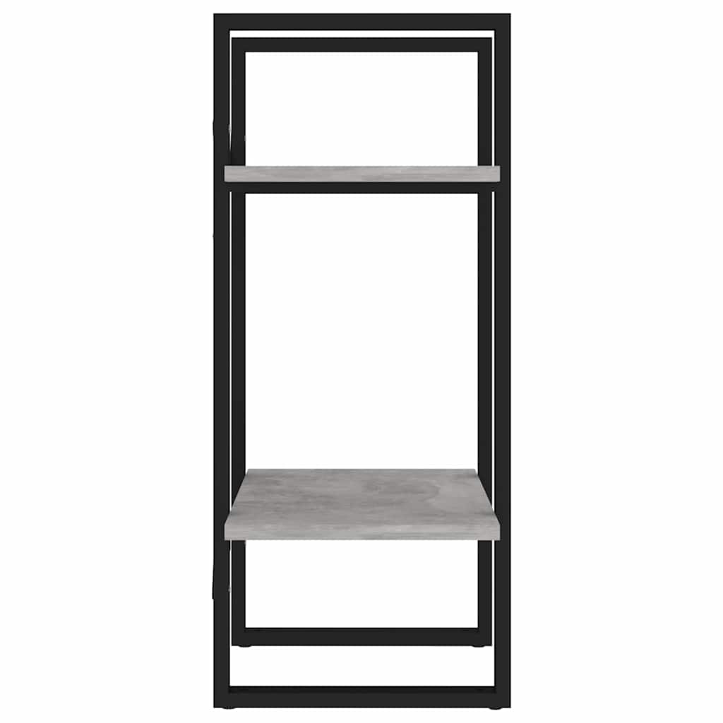 Libreria 2 Ripiani Grigio Cemento 40x30x70 cm Legno Multistrato