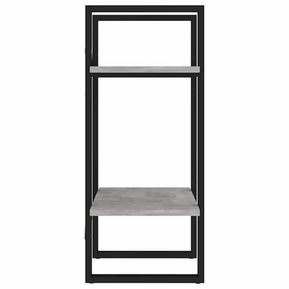 Libreria 2 Ripiani Grigio Cemento 40x30x70 cm Legno Multistrato