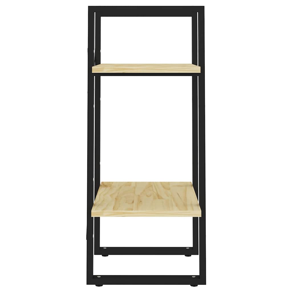 Libreria a 2 Ripiani 40x30x70 cm in Legno Massello di Pino