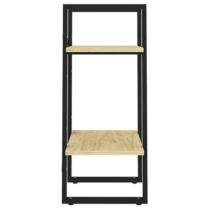 Libreria a 2 Ripiani 40x30x70 cm in Legno Massello di Pino