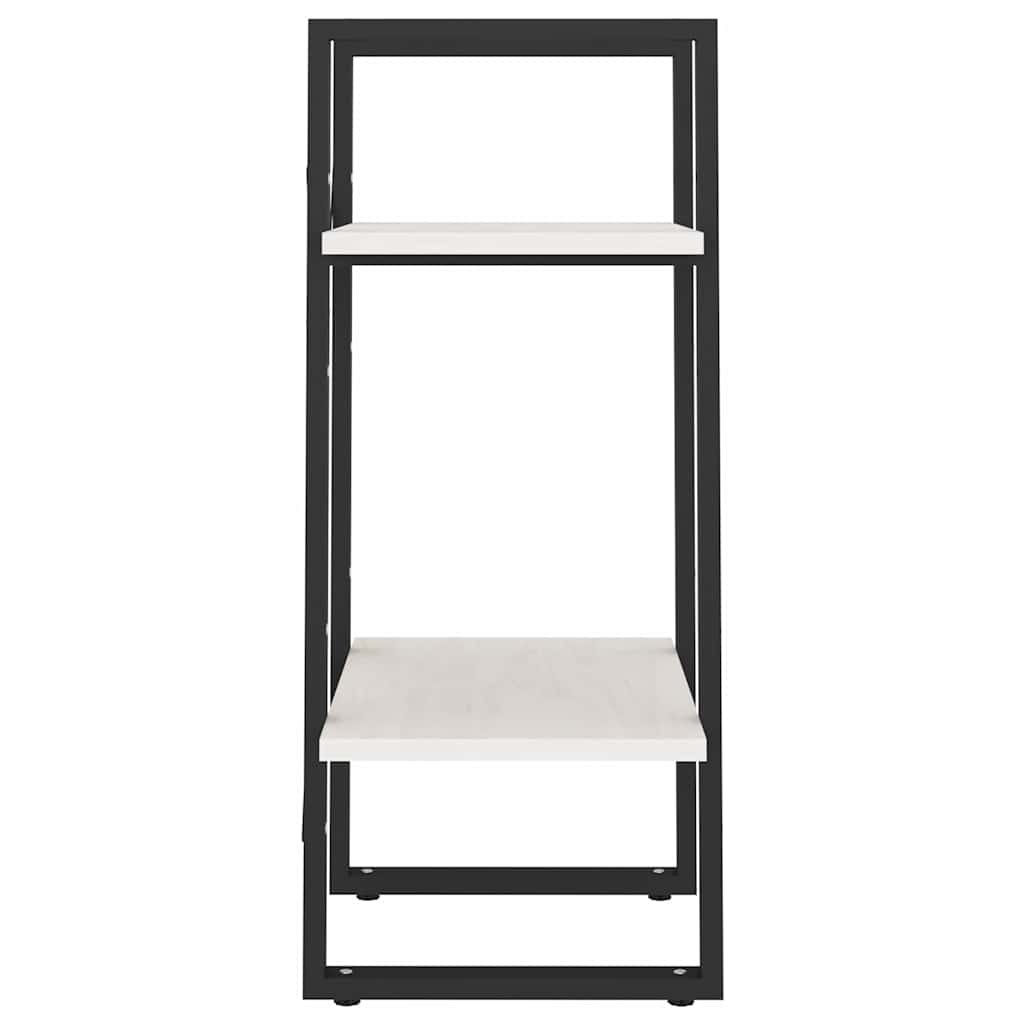 Libreria a 2 Ripiani Bianca 40x30x70 cm in Massello di Pino