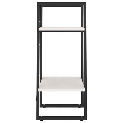 Libreria a 2 Ripiani Bianca 40x30x70 cm in Massello di Pino