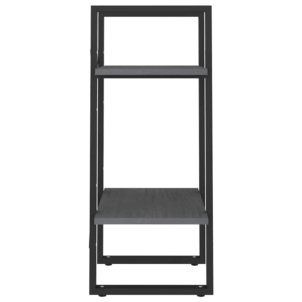 Libreria a 2 Ripiani Grigia 40x30x70 cm in Massello di Pino