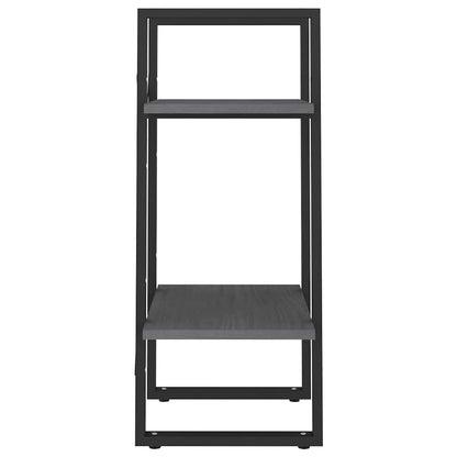 Libreria a 2 Ripiani Grigia 40x30x70 cm in Massello di Pino