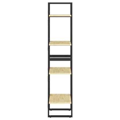 Libreria a 4 Ripiani 40x30x140 cm in Legno Massello di Pino