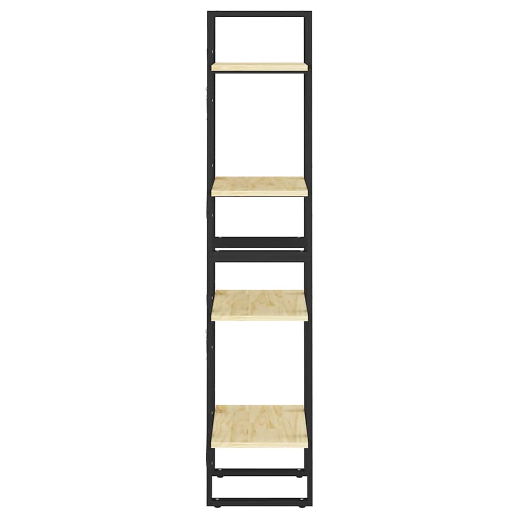 Libreria a 4 Ripiani 40x30x140 cm in Legno Massello di Pino