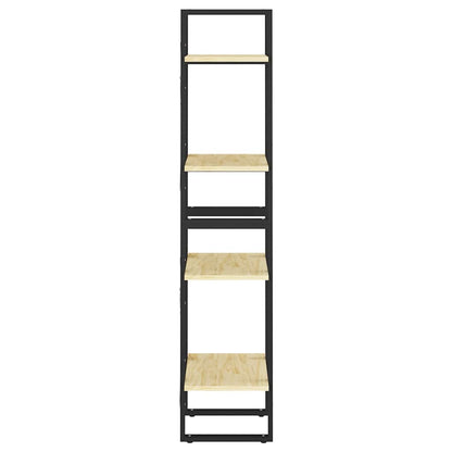 Libreria a 4 Ripiani 40x30x140 cm in Legno Massello di Pino