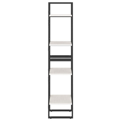 Libreria a 4 Ripiani Bianca 40x30x140 cm in Massello di Pino | homemem39