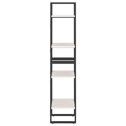 Libreria a 4 Ripiani Bianca 40x30x140 cm in Massello di Pino