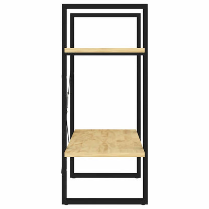 Libreria a 2 Ripiani 60x30x70 cm in Legno Massello di Pino