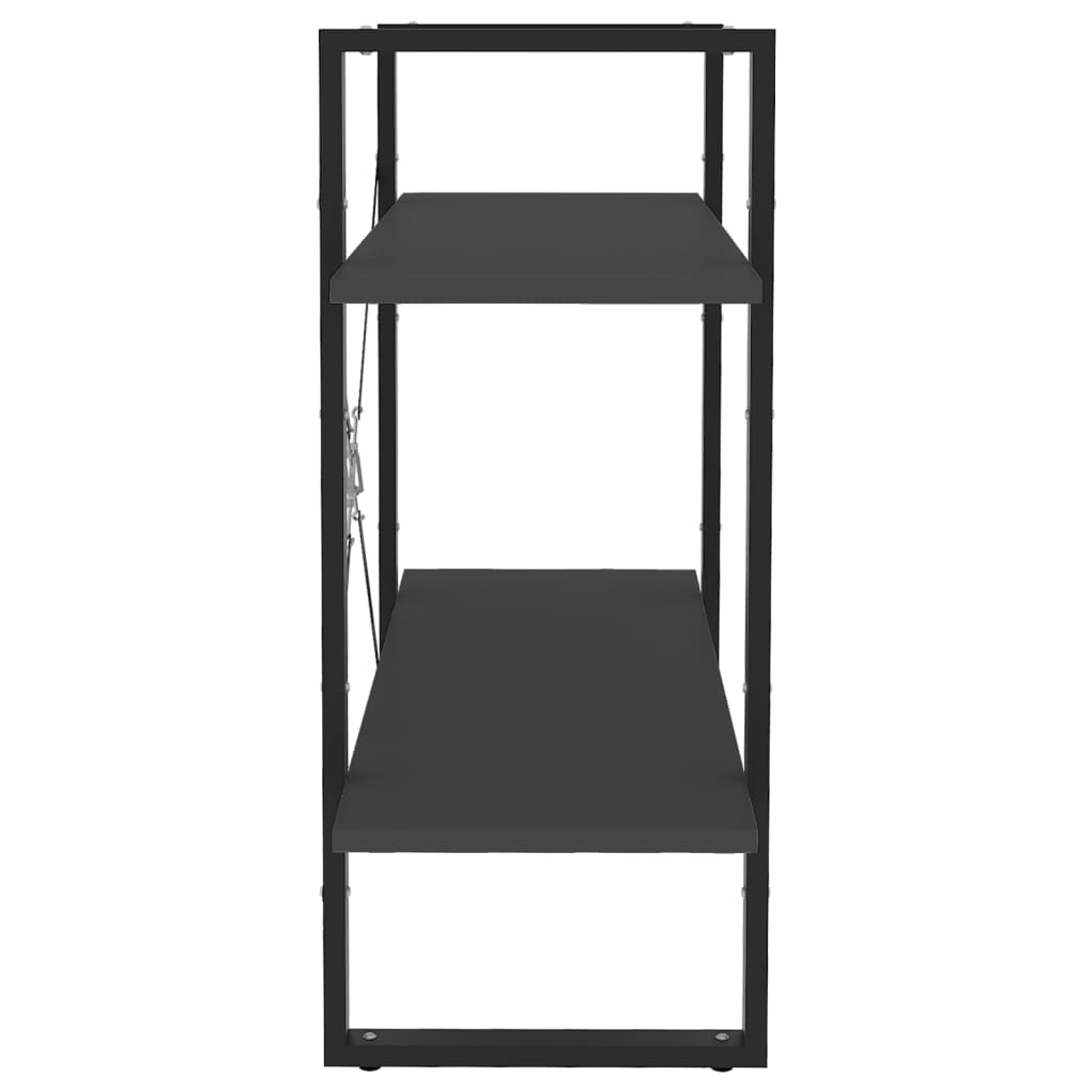 Libreria a 2 Ripiani Grigia 80x30x70 cm in Legno Multistrato