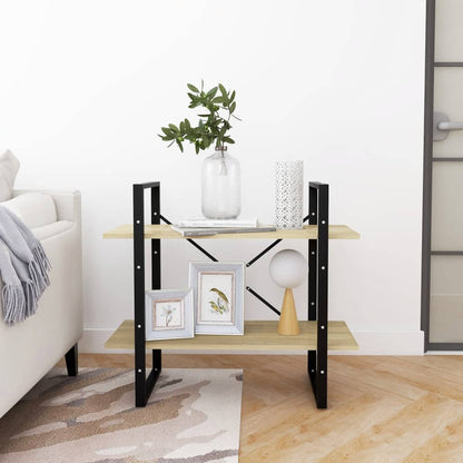 Libreria 2 Ripiani Rovere Sonoma 80x30x70 cm Legno Multistrato | homemem39