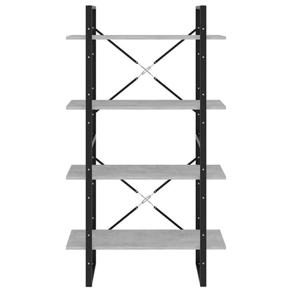 Libreria 4 Ripiani Grigio Cemento 80x30x140cm Legno Multistrato | homemem39