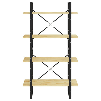 Libreria a 4 Ripiani 80x30x140 cm in Legno Massello di Pino | homemem39