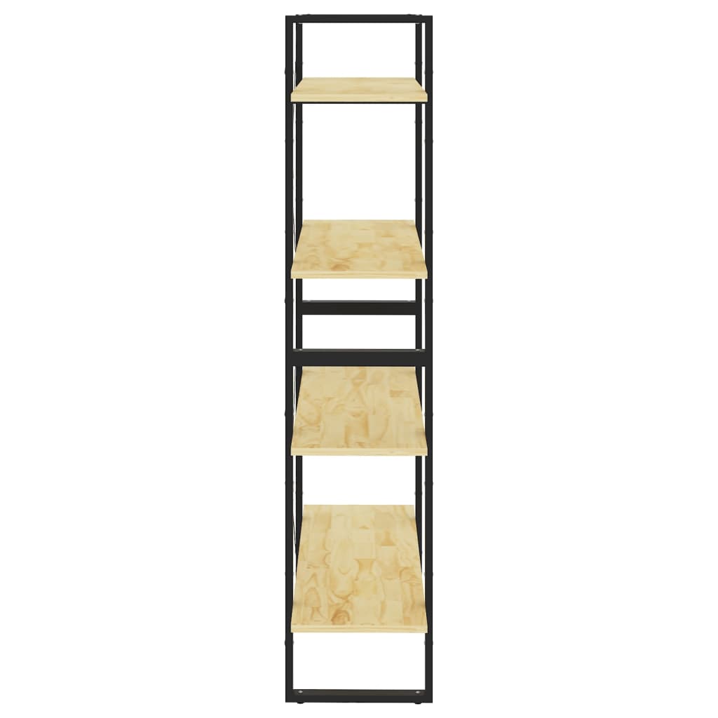 Libreria a 4 Ripiani 80x30x140 cm in Legno Massello di Pino | homemem39