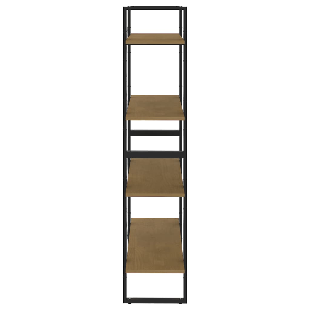 Libreria a 4 Ripiani 80x30x140 cm in Legno Massello di Pino | homemem39