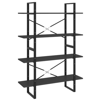 Libreria a 4 Ripiani Grigia 100x30x140 cm in Legno Multistrato | homemem39