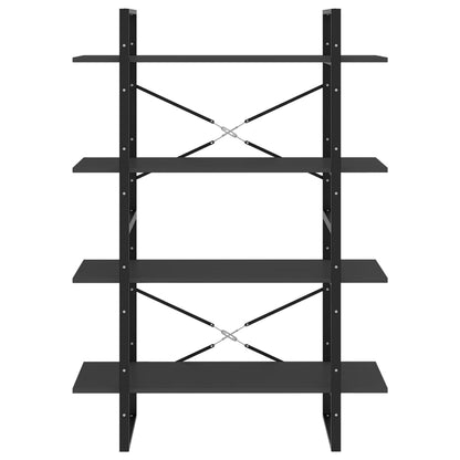 Libreria a 4 Ripiani Grigia 100x30x140 cm in Legno Multistrato | homemem39