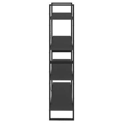 Libreria a 4 Ripiani Grigia 100x30x140 cm in Legno Multistrato | homemem39