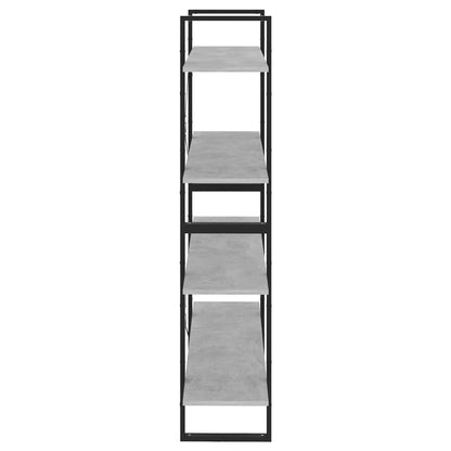 Libreria 4Ripiani Grigio Cemento 100x30x140cm Legno Multistrato