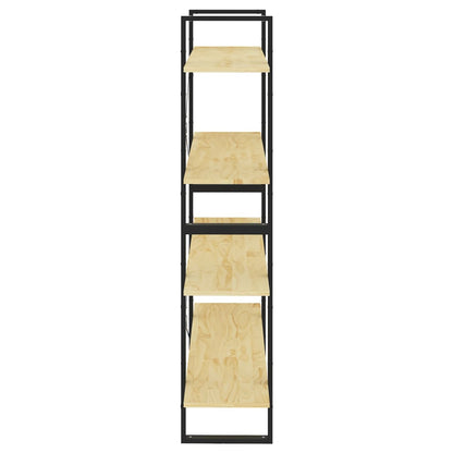 Libreria a 4 Ripiani 100x30x140 cm in Legno Massello di Pino | homemem39
