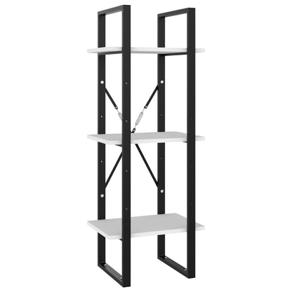 Libreria a 3 Ripiani Bianca 40x30x105 cm in Legno Multistrato | homemem39