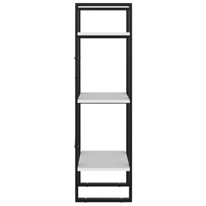 Libreria a 3 Ripiani Bianca 40x30x105 cm in Legno Multistrato | homemem39