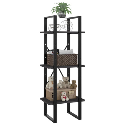 Libreria a 3 Ripiani Grigia 40x30x105 cm in Legno Multistrato | homemem39