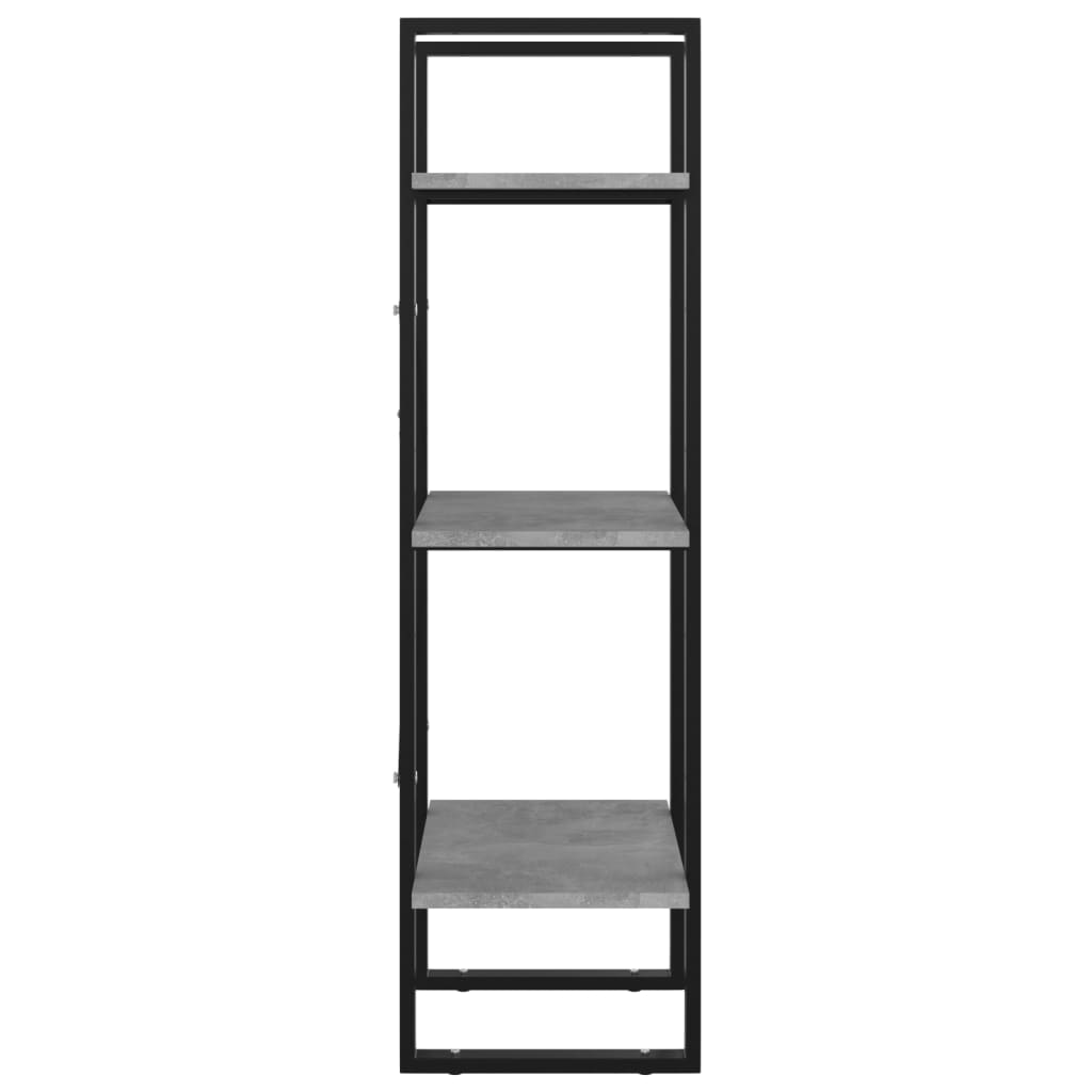 Libreria 3 Ripiani Grigio Cemento 40x30x105cm Legno Multistrato | homemem39
