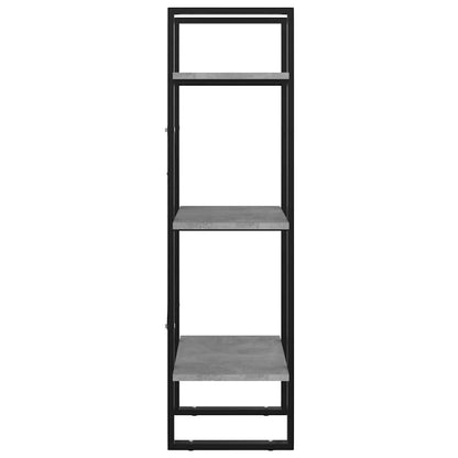 Libreria 3 Ripiani Grigio Cemento 40x30x105cm Legno Multistrato