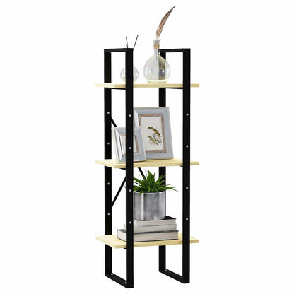 Libreria a 3 Ripiani 40x30x105 cm in Legno Massello di Pino