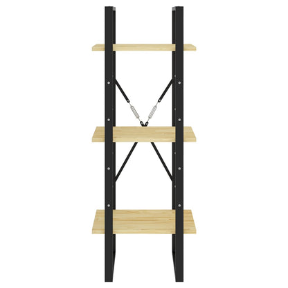 Libreria a 3 Ripiani 40x30x105 cm in Legno Massello di Pino | homemem39