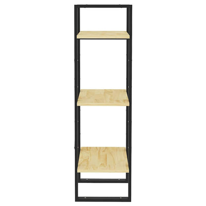 Libreria a 3 Ripiani 40x30x105 cm in Legno Massello di Pino