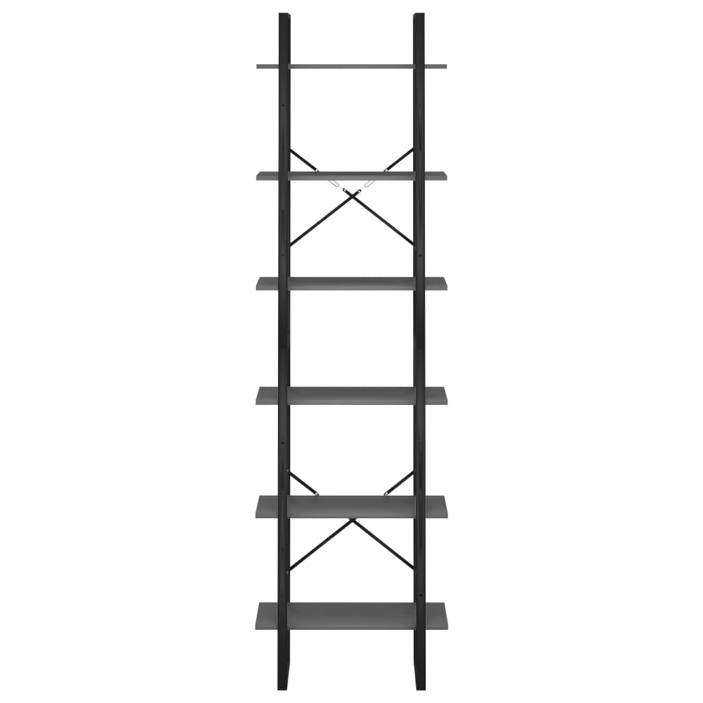 Scaffale Portaoggetti Grigio 60x30x210 cm in Legno Multistrato | homemem39