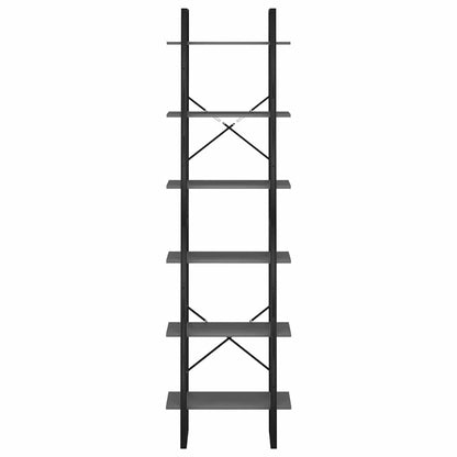 Scaffale Portaoggetti Grigio 60x30x210 cm in Legno Multistrato