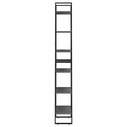 Scaffale Portaoggetti Grigio 60x30x210 cm in Legno Multistrato | homemem39