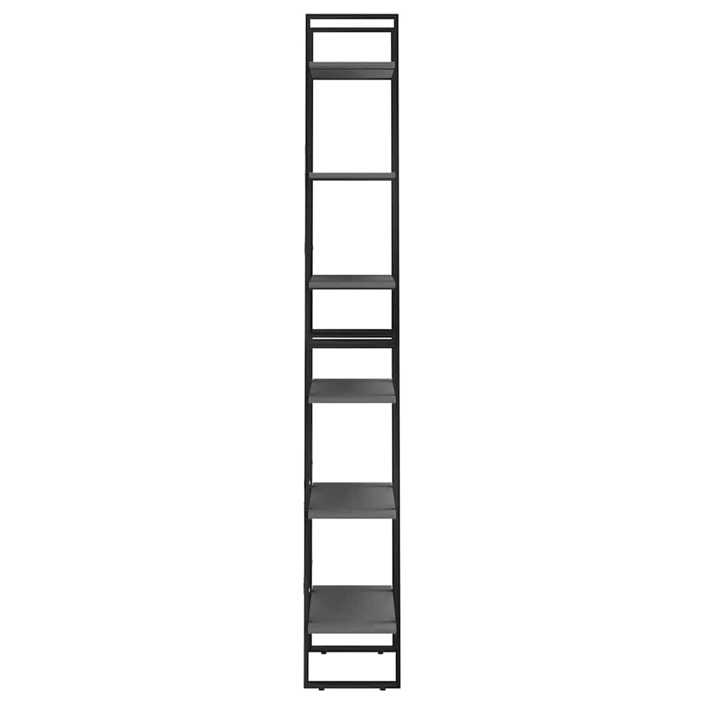 Scaffale Portaoggetti Grigio 60x30x210 cm in Legno Multistrato