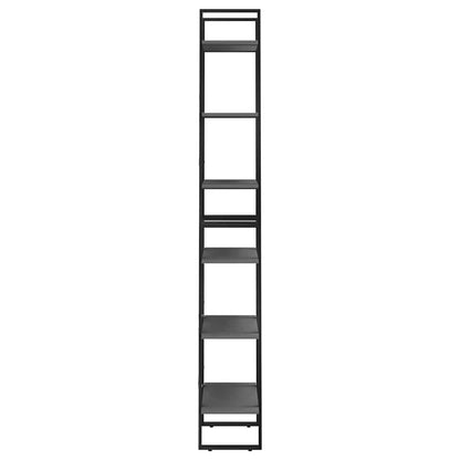 Scaffale Portaoggetti Grigio 60x30x210 cm in Legno Multistrato