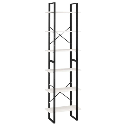 Scaffale Bianco 60x30x210 cm in Legno Massello di Pino | homemem39